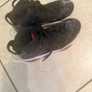 Jordan Men’s Black and Red High-Top Basketball Sneakers